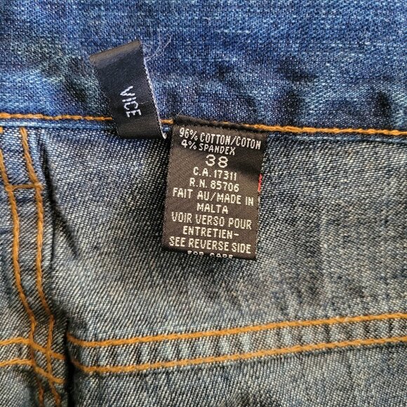 Buffalo David Bitton Jeans Mens 38x34 Blue Vice Low Rise Baggy Stretch - Picture 10 of 12